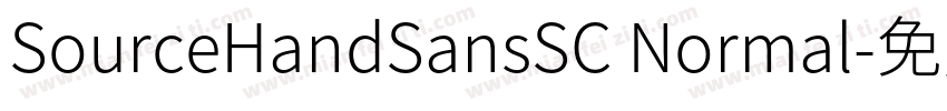 SourceHandSansSC Normal字体转换